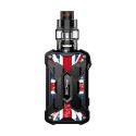 Authentic Rincoe Mechman 228W TC VW Box Mod + Mechman Mesh Tank Kit - Steel Wing Union Flag Black, 1~228W, 2 x 18650, 4.5ml