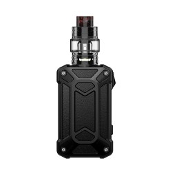 Authentic Rincoe Mechman 228W TC VW Box Mod + Mechman Mesh Tank Kit - Steel Case Full Black, 1~228W, 2 x 18650, 4.5ml