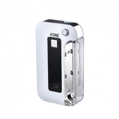 Authentic LTQ KONE 900mAh VV Variable Voltage Battery Box Mod - White, Zinc Alloy + PC