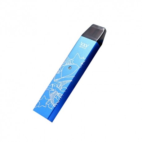Authentic VXV RB 380mAh Pod System Starter Kit w/ Replacement Batteries + Charging Dock - Blue, 2ml, 1.4ohm