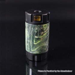 Authentic Ultroner Mini Stick Tube MOSFET Semi-Mechanical Mod - Black + Black Yellow, SS + Stabilized Wood, 1 x 18350