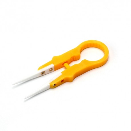 Authentic Coil Father Multi function DIY Tool Tweezers for RDA / RTA / RDTA Atomizer - Yellow, Ceramic, 95mm