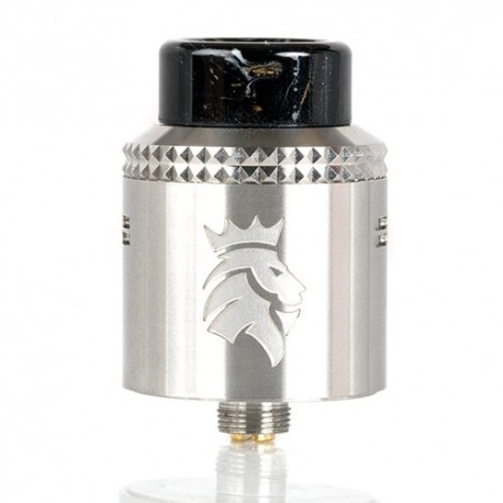 Authentic Kaees Alexander RDA Rebuildable Dripping Atomizer w/ BF Pin - Silver, Stainless Steel, 24mm