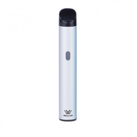 Authentic Wellon Stan 650mAh Pod System Starter Kit - Silver, Aluminum Alloy + PCTG, 1.0ml, 1.6ohm