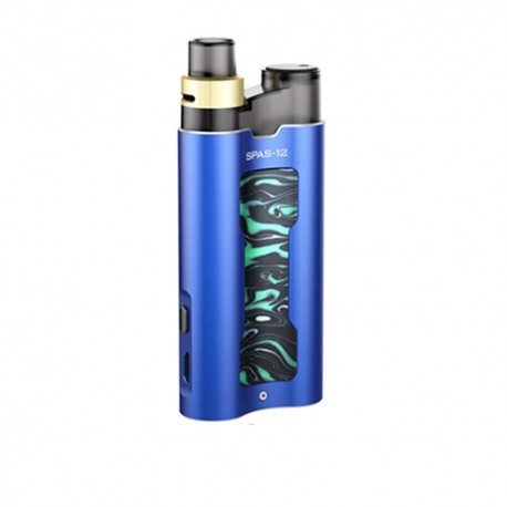 Authentic 510Vape SPAS-12 16W 950mAh Pod System Starter Kit - Blue, Resin + Aluminum Alloy, 0.4ohm / 0.8ohm, 2ml