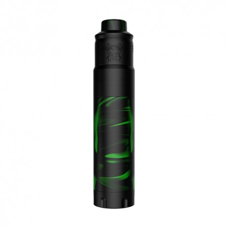 Authentic MECHLYFE Arcless Competition Mechanical Mod + Slatra RDA Kit - Resin Green, Brass, 1 x 18650 / 20700 / 21700