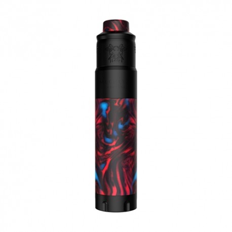 Authentic MECHLYFE Arcless Competition Mechanical Mod + Slatra RDA Kit - Resin Red, Brass, 1 x 18650 / 20700 / 21700