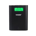 Authentic Tesiyi T4 Smart Digital Charger for 18650 Battery - Black, 4 x Slots