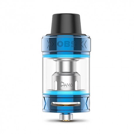Authentic OBS Damo Sub Ohm Tank Clearomizer - Blue, Stainless Steel, 5ml, 25mm Diameter