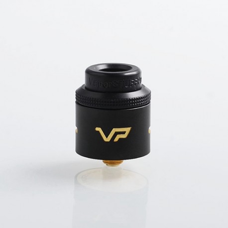 Authentic Hellvape VP RDA Rebuildable Dripping Atomizer w/ BF Pin - Black, Stainless Steel, 24mm Diameter
