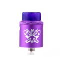 Authentic Hellvape Dead Rabbit SQ RDA Rebuildable Dripping Atomizer w/ BF Pin - Purple, Aluminum + Stainless Steel, 22mm Dia.