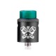 Authentic Hellvape Dead Rabbit SQ RDA Rebuildable Dripping Atomizer w/ BF Pin - Black, Aluminum + Stainless Steel, 22mm Dia.