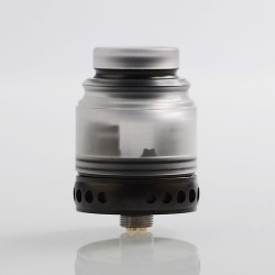 Authentic Hellvape Anglo RDA Rebuildable Dripping Atomizer w/ BF Pin - Black + White, PC + Stainless Steel, 24mm Diameter