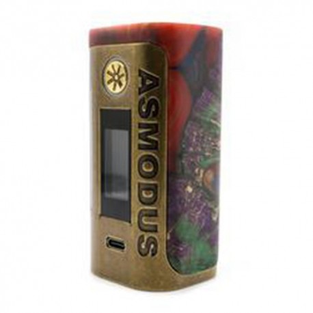 Authentic Asmodus Lustro 200W Touch Screen TC VW Variable Wattage Box Mod Kodama Edition - Red, 5~200W, 2 x 18650