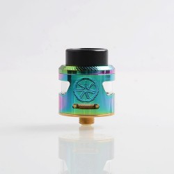 Authentic Asmodus Bunker RDA Rebuildable Dripping Atomizer w/ BF Pin - Rainbow, Stainless Steel, 25mm Diameter