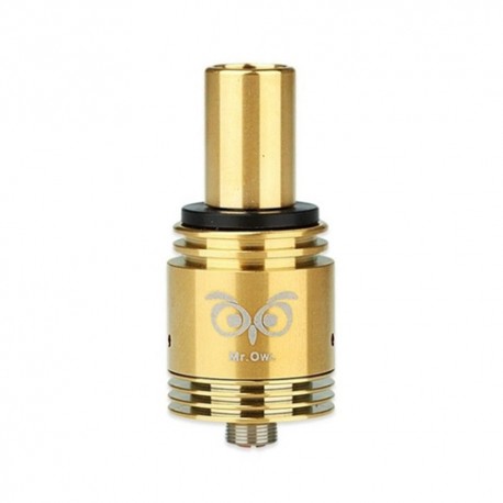 Authentic Ehpro Mr.Owl RDA Rebuildable Dripping Atomizer - Gold, Stainless Steel, 22mm Diameter