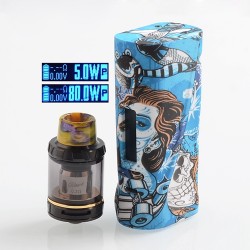 Authentic Storm ECO Pro 80W TC VW Box Mod + Hawk Tank Kit - Blue, 5~80W, 1 x 18650, 6ml, 0.2 Ohm