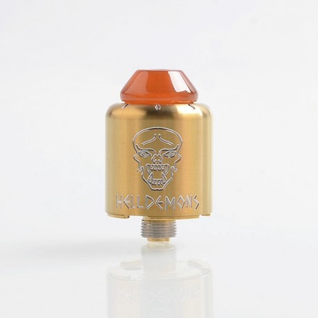 Authentic Ystar Hell Demons RDA Rebuildable Dripping Atomizer w/ BF Pin - Gold, Stainless Steel, 20mm Diameter