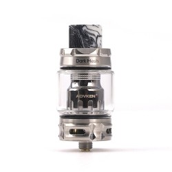 Authentic Advken Dark Mesh Sub Ohm Tank Clearomizer - Silver, 5ml / 6ml, 0.15 Ohm, 25mm Diameter