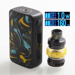 Authentic Eleaf iStick Mix 160W TC VW Variable Wattage Box Mod + ELLO POP Tank Kit - Glary Knight, 2 x 18650, 6.5ml, 0.2 Ohm