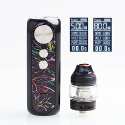 Authentic OBS Cube X 80W VW Box Mod + Tank Starter Kit - Rainbow Candy, 4ml, 0.2ohm / 0.15ohm, 3.2~4.2V, 1 x 18650