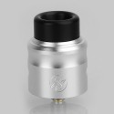 Authentic Wotofo Nudge RDA Rebuildable Dripping Atomizer w/ BF Pin - Silver, Aluminum + 316 Stainless Steel, 24mm Diameter