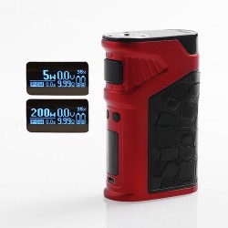 Authentic Uwell Ironfist 200W TC VW Variable Wattage Box Mod - Red, Zinc Alloy + Leather, 5~200W, 2 x 18650