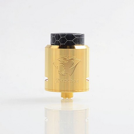 Authentic Ehpro Panther RDA Rebuildable Dripping Atomizer w/ BF Pin - Gold, Stainless Steel, 24mm Diameter