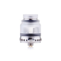 Authentic Hellvape Anglo RDA Rebuildable Dripping Atomizer w/ BF Pin - Silver + White, PC + Stainless Steel, 24mm Diameter