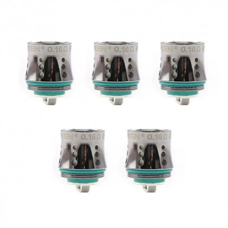 Authentic Advken Replacement Mesh Coil Head for Dominator Sub Ohm Tank / Dominator 100W Kit - 0.16 Ohm (60~80W) (5 PCS)