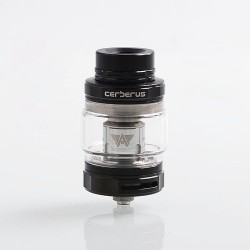 [Ships from Bonded Warehouse] Authentic GeekVape Cerberus Sub Ohm Tank Clearomizer - Black, Stainless Steel, 4ml, 27mm Diameter