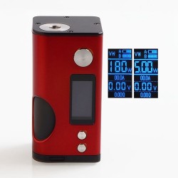 Authentic Dovpo Basium 180W VV VW Variable Wattage Squonk Box Mod - Red, Zinc Alloy, 5~180W, 2 x 18650, 6ml