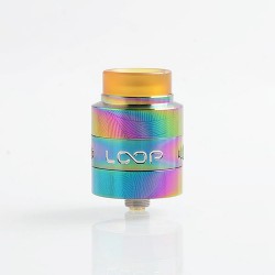 Authentic GeekVape Loop V1.5 RDA Rebuildable Dripping Atomizer w/ BF Pin - Rainbow, Stainless Steel, 24mm Diameter