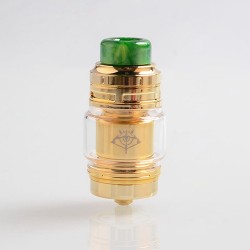 Authentic Voopoo Rimfire RTA Rebuildable Tank Atomizer - Gold, Stainless Steel + Glass, 5ml, 30mm Diameter