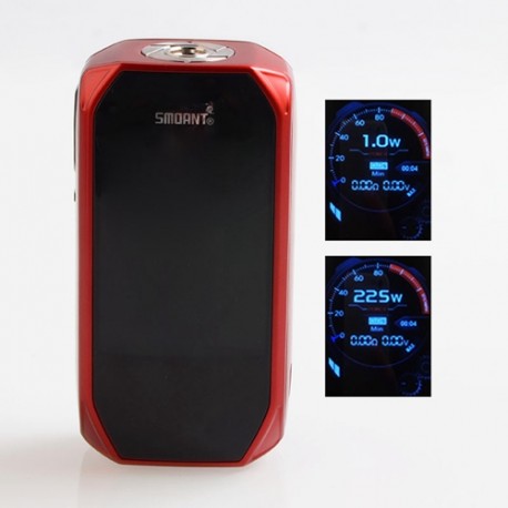 Authentic Smoant Naboo 225W TC VW Variable Wattage Box Mod - Red, 1~225W, 2 x 18650
