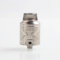 Authentic Hugsvape Piper RDA Rebuildable Dripping Atomizer w/ BF Pin - Silver, Stainless Steel, 24mm Diameter