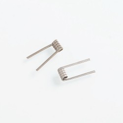 Authentic Fumytech Framed Staple Full SS316 Wire Pre-built Coils - (6 x Ribbon 0.4 x 0.1 + 2 x 29GA) + 36GA, 0.25 Ohm (2 PCS)