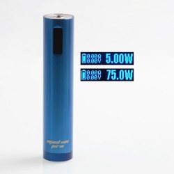Authentic Ehpro Mod 101 Pro 75W TC VW Variable Wattage Tube Mod - Blue, Stainless Steel, 5~75W, 1 x 18650 / 20700 / 21700