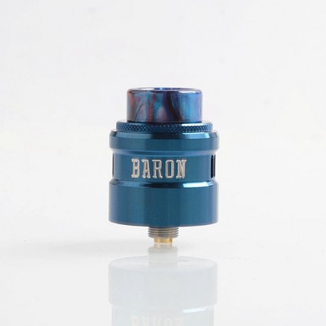 Authentic GeekVape Baron RDA Rebuildable Dripping Atomizer w/ BF Pin - Blue, Stainless Steel, 24mm Diameter