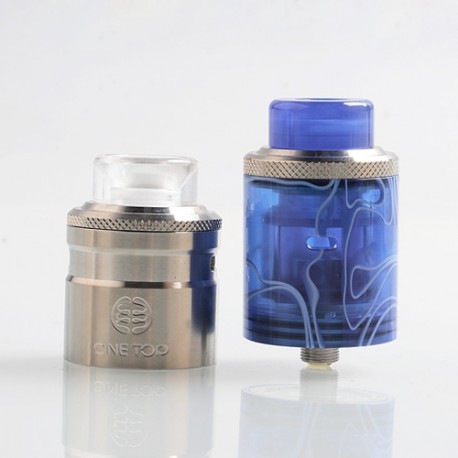 Authentic One Top Onetopvape Gemini RDTA Rebuildable Dripping Tank Atomizer - Blue, Stainless Steel + PC, 26.5mm Diameter