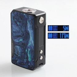 Authentic Voopoo Drag Mini 117W 4400mAh TC VW Variable Wattage Box Mod - B-Prussian Blue, Zinc Alloy + Resin, 5~117W