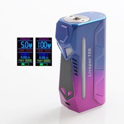 Authentic Yosta Livepor 100W TC VW Variable Wattage Box Mod - Tri-Color, 5~100W, 1 x 18650 / 20700 / 21700