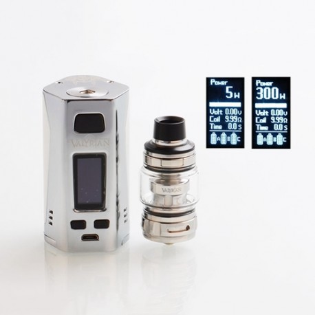 Authentic Uwell Valyrian 2 II 300W TC VW Box Mod + Tank Atomizer Kit - White, 5~300W, 6ml, 3 x 18650