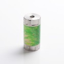 Authentic Ultroner Mini Stick Tube MOSFET Semi-Mechanical Mod - Silver + Green, SS + Stabilized Wood, 1 x 18350