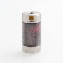 Authentic Ultroner Mini Stick Tube MOSFET Semi-Mechanical Mod - Silver + Red, SS + Stabilized Wood, 1 x 18350