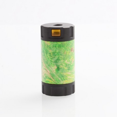 Authentic Ultroner Mini Stick Tube MOSFET Semi-Mechanical Mod - Black + Green, SS + Stabilized Wood, 1 x 18350