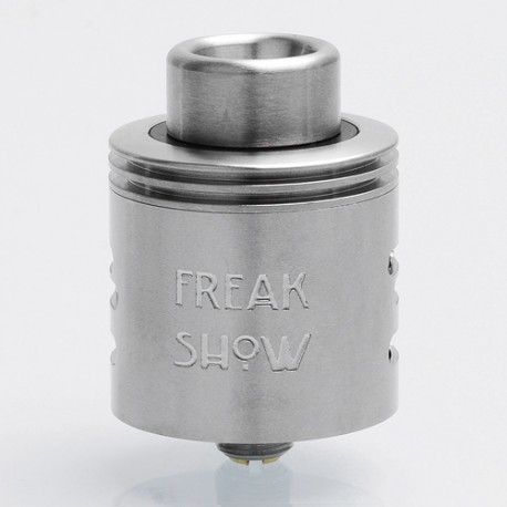 Authentic Wotofo Freakshow V2 RDA Rebuildable Dripping Atomizer - Silver, Stainless Steel, 25mm Diameter