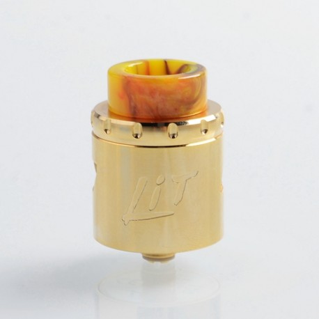 Authentic VandyVape Lit RDA Rebuildable Dripping Atomizer w/ BF Pin - Gold, Stainless Steel, 24mm Diameter