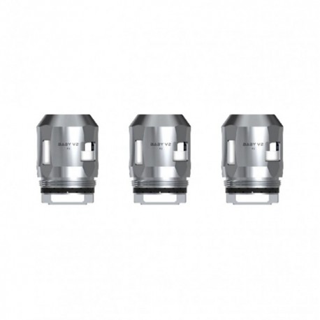[Ships from Bonded Warehouse] Authentic SMOK Replacement A2 Coil Head for TFV8 Baby V2 Sub Ohm Tank - 0.2ohm (70~120W) (3 PCS)