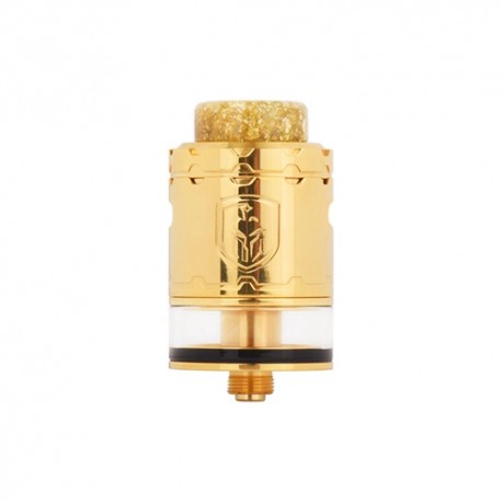 Authentic Wotofo Faris RDTA Rebuildable Dripping Tank Atomizer w/ BF Pin - Gold, Stainless Steel, 3ml, 24mm Diameter